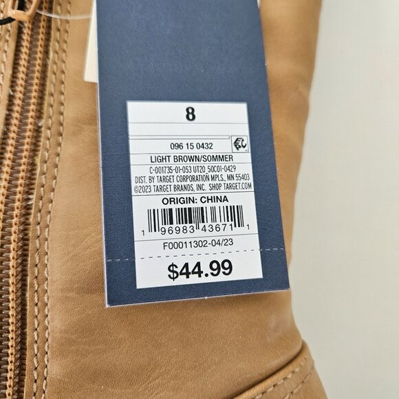 Universal Thread Womens Western Knee High Light Brown Memory Foam Boots Size 8 - Picture 12 of 13